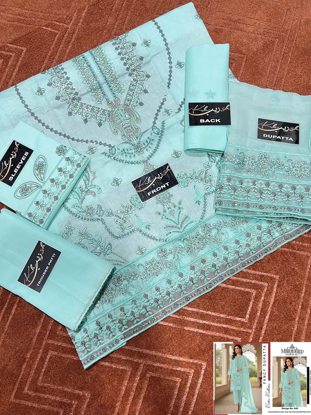 3-PC Cotton Suit With chiffon Digital print Dupatta KZ-1003