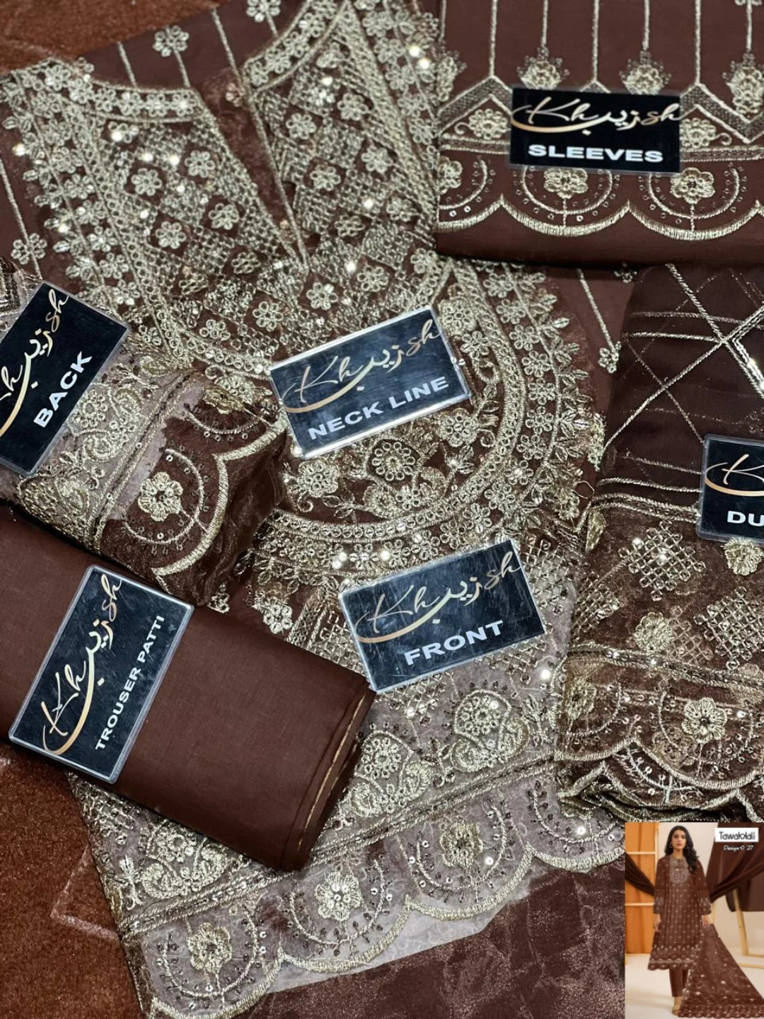 3-Pc Cotton with Chiffon Dupatta KZ-1009